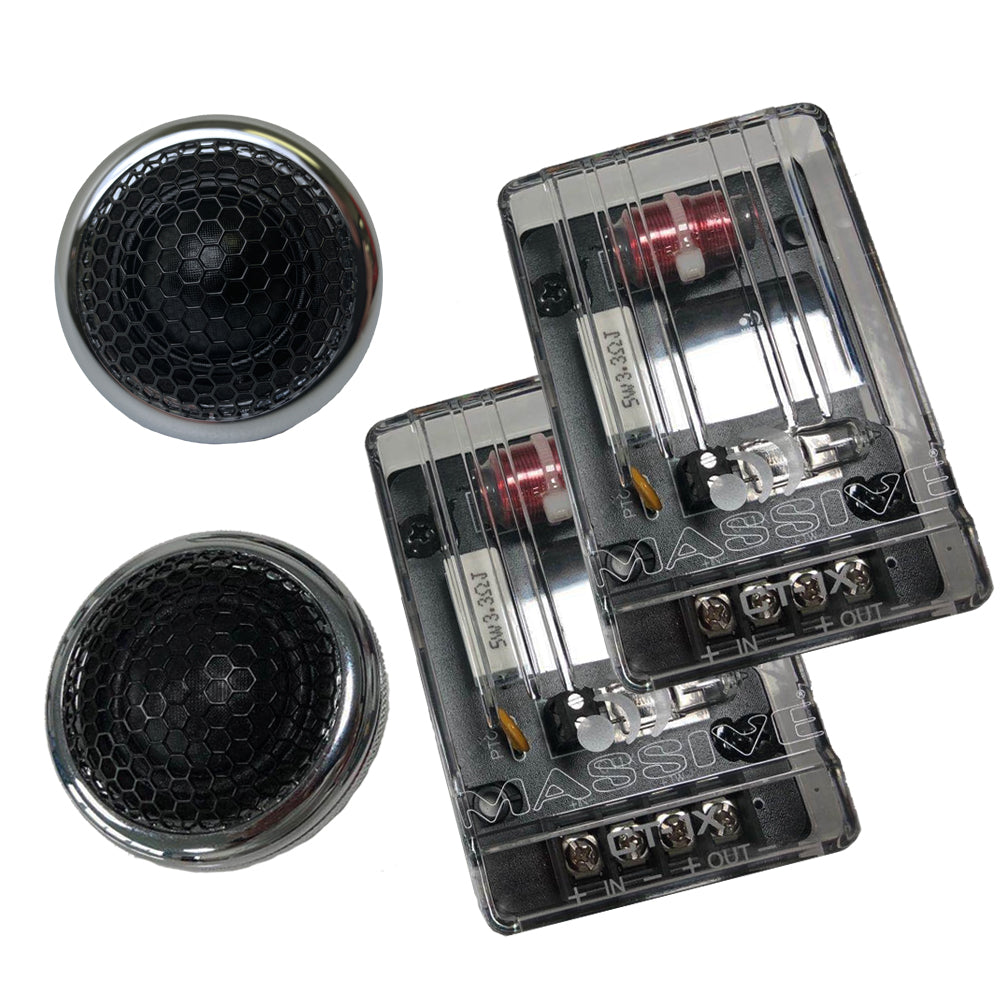 CT1X - 100 Watts RMS Multi Mounting 25mm Silk Dome Chrome Tweeters (PAIR)