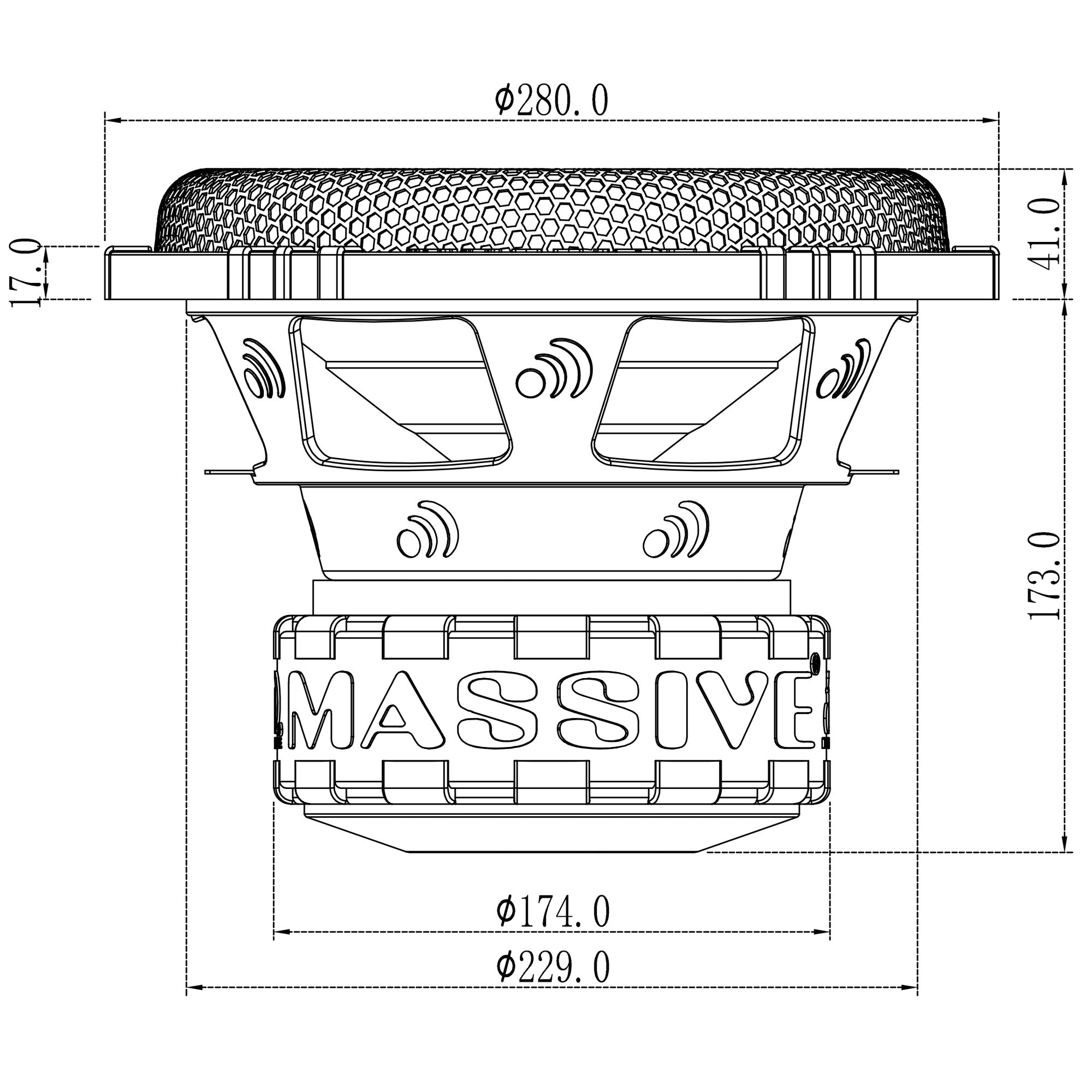 GTR104 - 10" 1000 Watts RMS Dual 4 Ohm Subwoofer