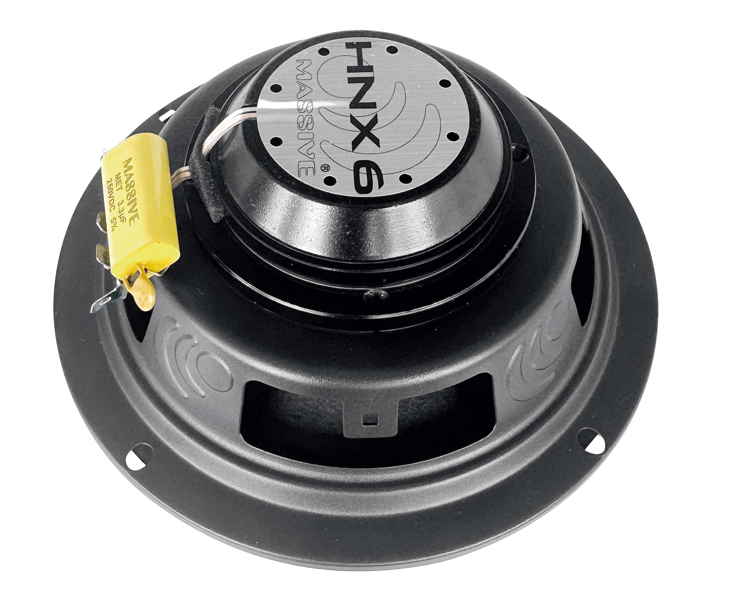 HNX6 | 6.5" 4 Ohm Mid-Range Pro Audio Coaxial Water Repellent Speaker - 120 Watts RMS (Pair)