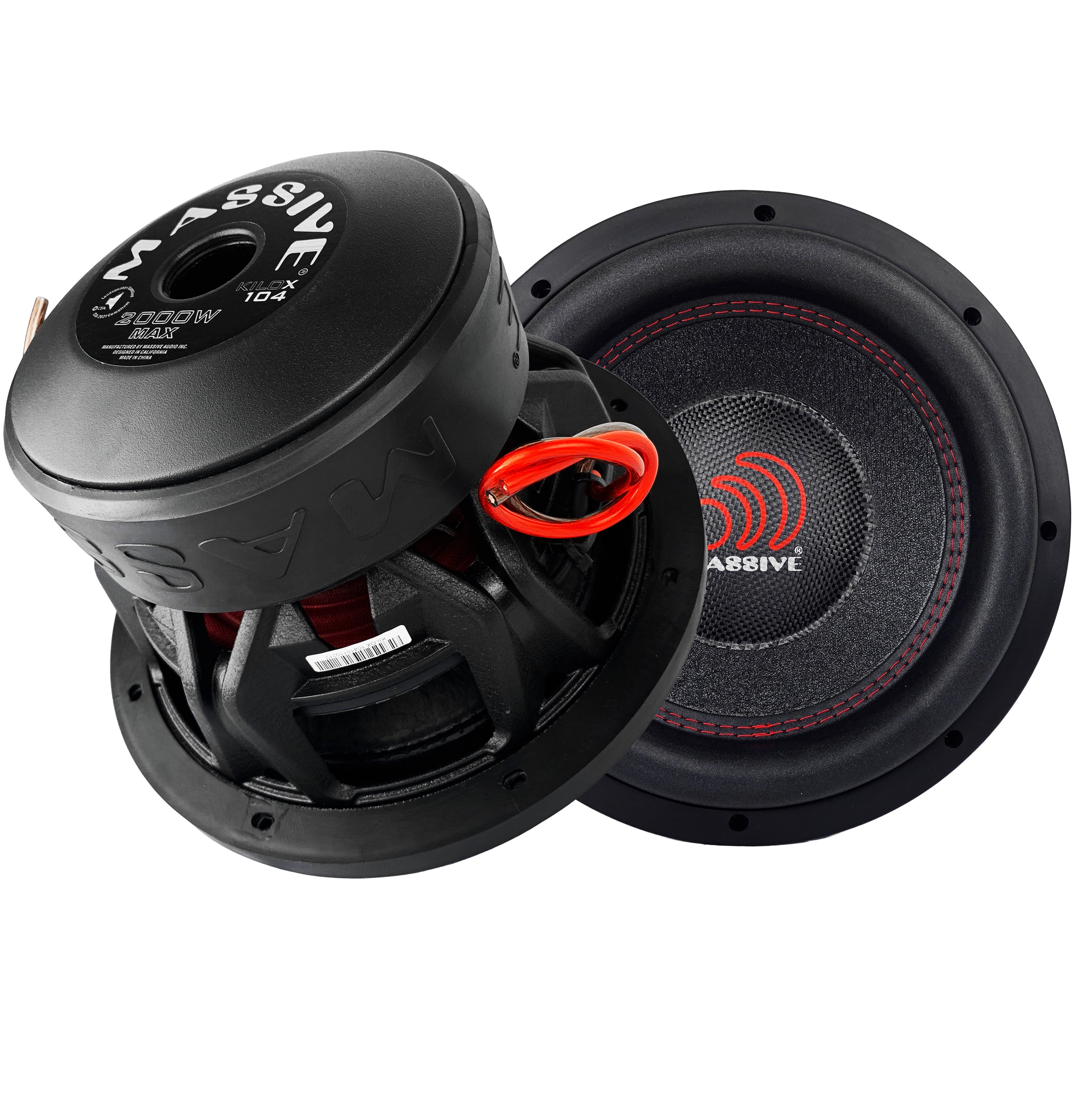 KILOX104V2 - 10" 1000 Watts RMS Dual 4 Ohm 3" V.C. Subwoofer