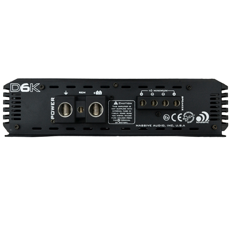 D6K - 3,000 Watts RMS @ 1 Ohm Mono Mega Amplifier