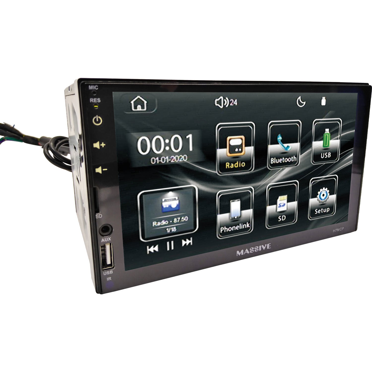 H7MCP - 7" VIDEO HEAD UNIT | CarPlay, Android, Apple Mobile, MP5, Bluetooth, Radio, Camera