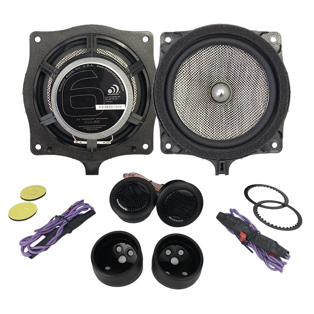 KIA6K - 6.5" KIA OEM Drop-In, 80 Watts RMS Component Kit Speakers