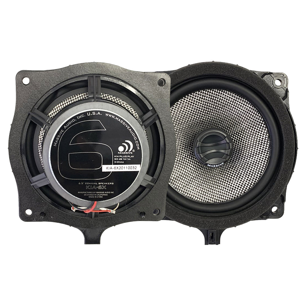 KIA6X - 6.5" KIA OEM Drop-In, 80 Watts RMS Coaxial Kit Speakers