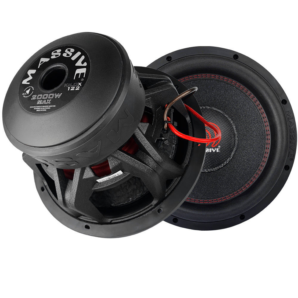 KILOX122 - 12" 1000 Watts RMS Dual 2 Ohm 3" V.C. Subwoofer