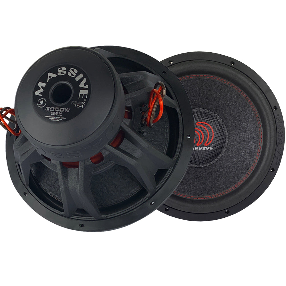 KILOX154 - 15" 1000 Watts RMS Dual 4 Ohm 3" V.C. Subwoofer