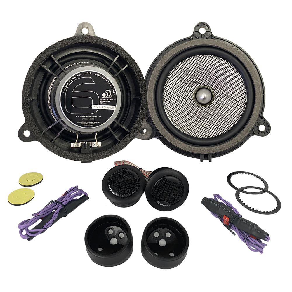 NIS6K - 6.5" Nissan OEM Drop-In, 80 Watts RMS Component Kit Speakers