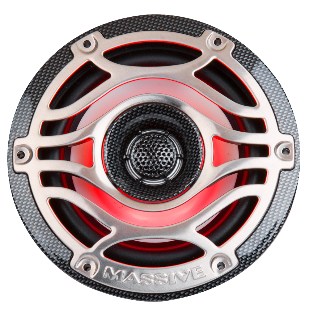 T65S - 6.5" 160 Watts Marine Coaxial LED Speakers (PAIR)