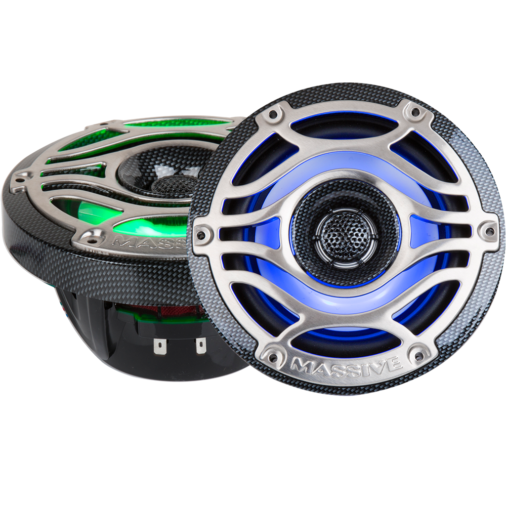 T65S - 6.5" 160 Watts Marine Coaxial LED Speakers (PAIR)