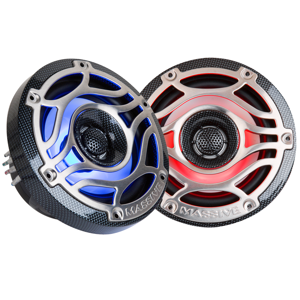 T65S - 6.5" 160 Watts Marine Coaxial LED Speakers (PAIR)